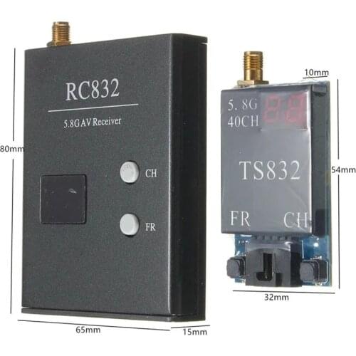 AKK 5.8G FPV 2000M Range TS832+RC832 Audio Video Transmitter and Receiver for FPV Drone