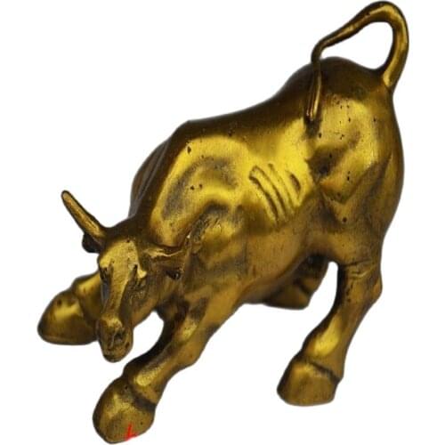 Big Wall Street Bronze Fierce Bull OX Statue Decoration collection