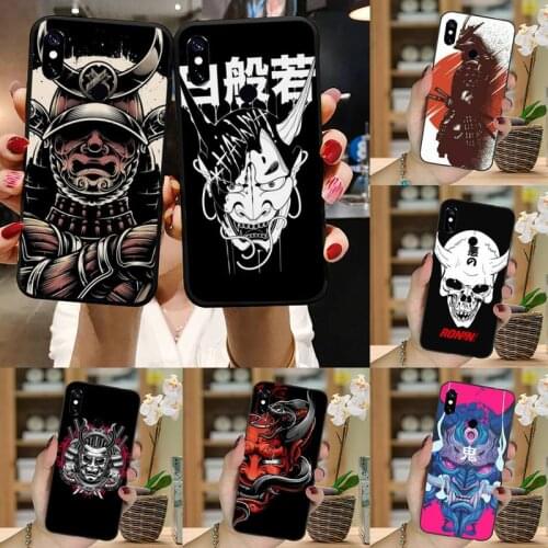 Japanese samurai oni mask Phone Case For Xiaomi Redmi note 7 8 9 pro 8T 9A 9S Mi Note 10 Lite pro