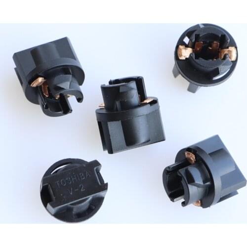 T5 Bulb Base Twist Lock Socket Black For Car Dashboard Instrument Light Accessories