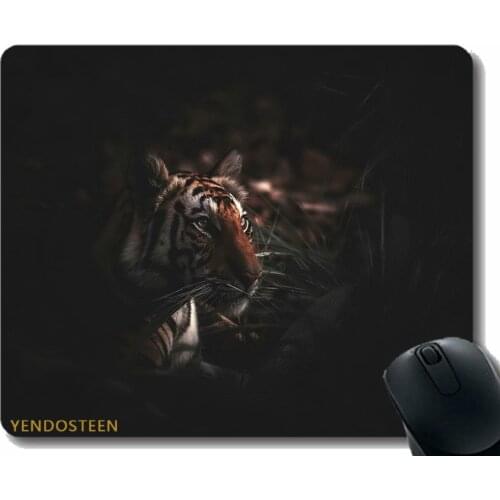 Colors Gaming Mouse Pad Custom Design Mat,Tiger Predator Grass 191646 Non-Slip Rubber Base Mousepad