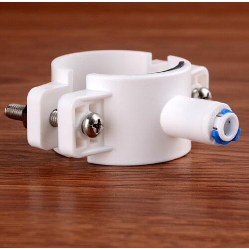Piipe Fitting RO Water 40mm Drain Waste Water Pipe Clamp Saddle Clips Reverse Osmosis 1/4" OD Hose Quick Connection P15F