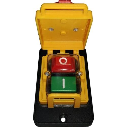 KJD12 250V 4-Pin Start Stop No Volt Release Push Button Switch NVR Common to Woodshop and Metalwork Machines