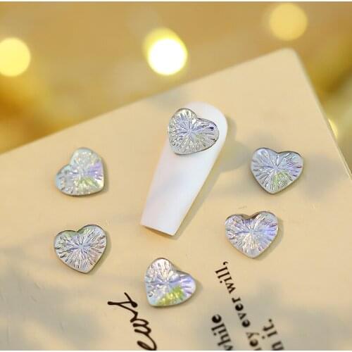 6pcs Crystals Nail Diamond Stone Strass AB Glass Rhinestones For 3D Nails Art Decor Supplies Jewelry Manicure Charms