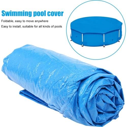 Round Swimming Paddling Pool Cover Cushion Foldable Waterproof Anti-dust Tarpaulin Cover Outdoor Pool Accessories