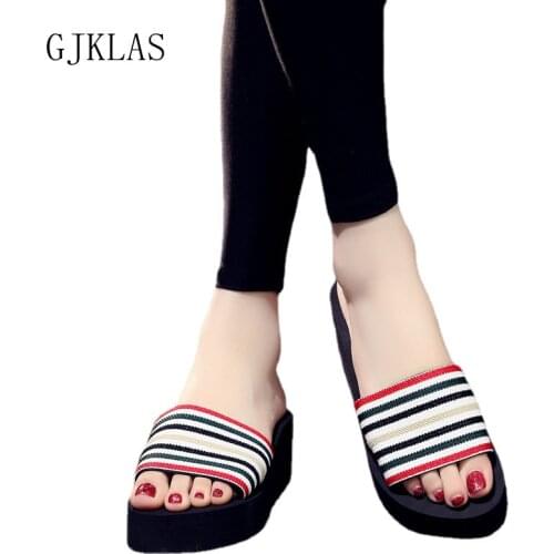 Summer Women Wedge Sandals Platform Flip Flops Soft Comfortable New Casual Shoes Outdoor Beach Slippers High Heel Ladies Sandals