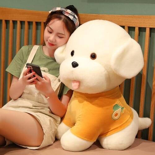 25/35/45cm Kawaii Teddy Dog Plush Toys Lovely Animal Puppy With Sweater Dolls Soft Stuffed Pillow for Children Birthday Decor