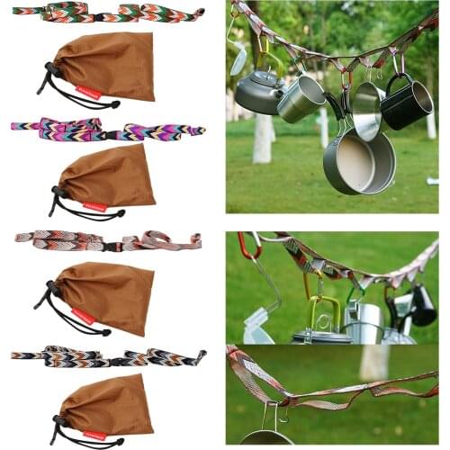 Multifunctional Camping ing Rope Colorful Rope Tent Cup Lamp Outdoors Clothes Line Weave Bring