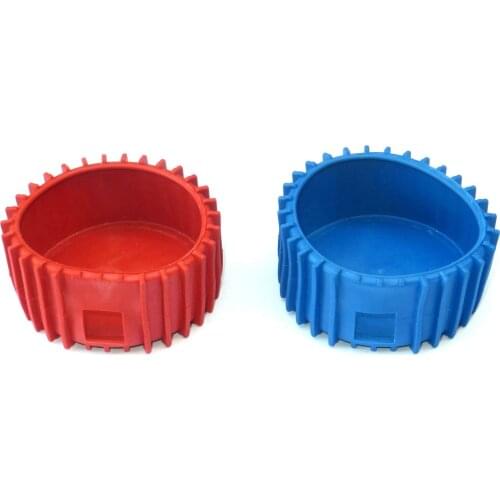 2 Piece Rubber Gauge Protector Set for 63mm (2 1/2") High & Low Pressure Gauges Blue and Red