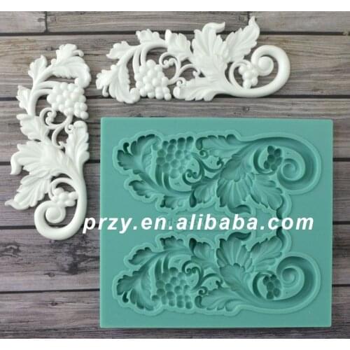 Silicone Mold Set Grapes Crafts Decorating Cake Fondant Silicone Mold Moulds Silicone Rubber CIQ,FDA,LFGB,CE / EU PRZY 001