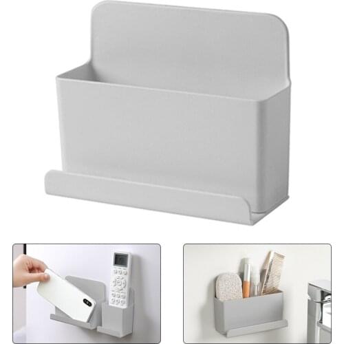 Wall Mounted Organizer Storage Box Air Conditioner Remote Control Stand Holder Hotel Office Home Storage Rack Organization