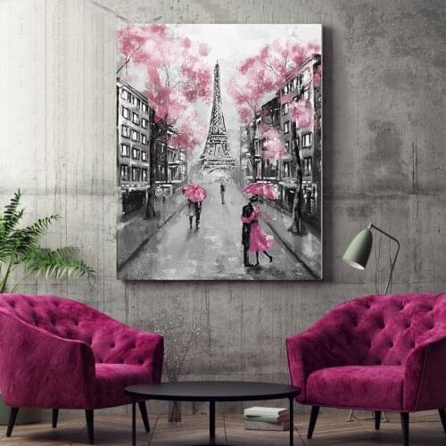 Featured Architecture France Paris Eiffel Tower Classical Romantic Aesthetic Painting DIY Digital Painting Decorative Painting