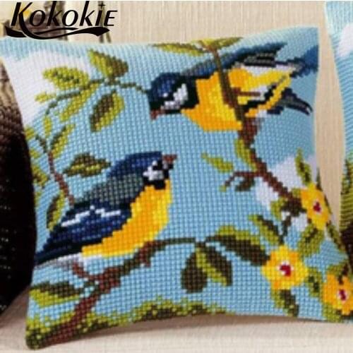 Handmade embroidery cushion cover kits knitting needles kits for throw pillow Cross stitch pillowcase embroider Needlework kits