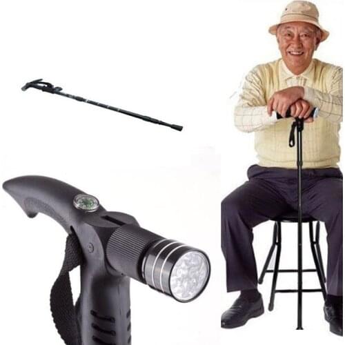 Illuminated & With Compass Folding Walking Stick (blue) 463559095