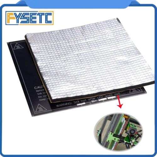 1PC Heating Bed Heat Insulation Cotton 200mm/300mm/400mm Foil Self-adhesive Insulation Cotton Sticker 10mm Thickness 3D Printer