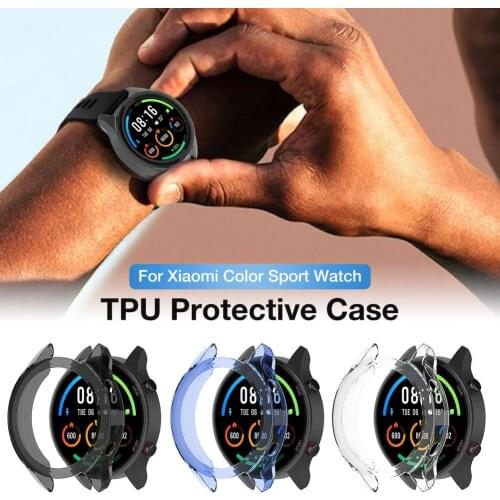 Ultra-Slim Soft TPU Watch Case Skin Shell Protective Cover Sleeve for -Xiaomi Mi Watch Color Sports Edition