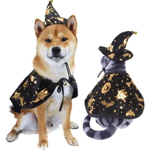 Funny Pet Cat Witch Wizard Hat Cap For Cat Dog Halloween Costume Christmas Clothes Fancy Dress Party Pet Accessories Props
