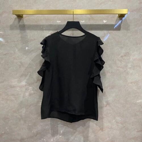 2021 black women blouse