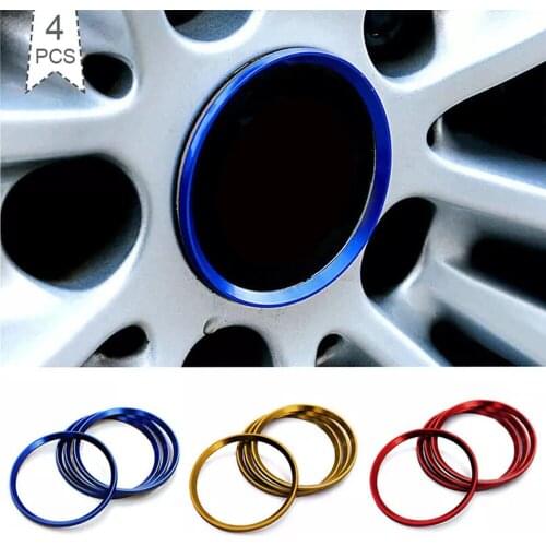 4Pcs/Set Aluminum Car Wheel Rim Surrounding Hub Rings Trim Center Cap For BMW X1 X3 X4 X5 X6
