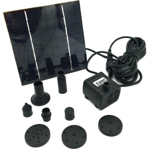 Free Shipping Brushless Submersible Water Pump SR180-1.4W Solar Power Electric Pump DC 7V Household Circulation Landscape Mute