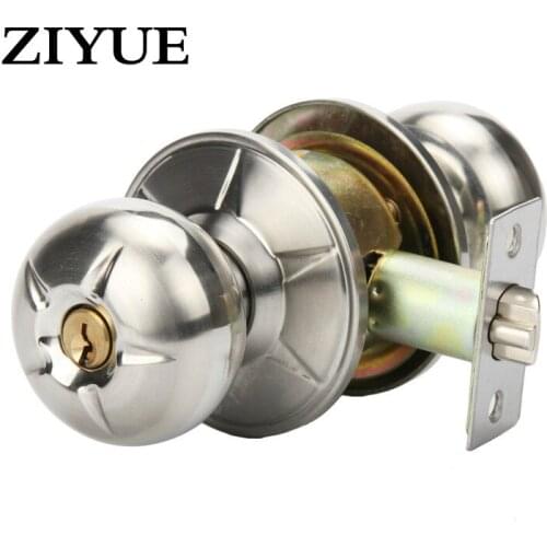 Free Shipping Indoor Knob, Lock Door, Bedroom, Universal Bathroom Door Lock, Five Star Stainless Steel Ball, Copper Lock Core