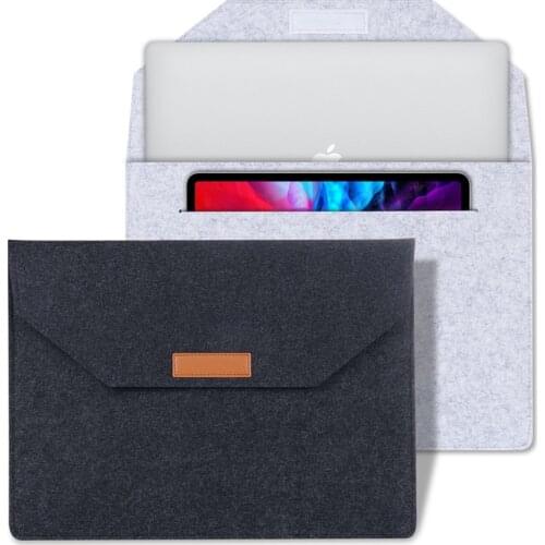 For iPad Pro 12 9 Case 2021 2020 2018 2017 2015 13 inch Slim Wool Felt Tablet Sleeve Bag for Funda iPad Pro 12.9 2021 5th Case