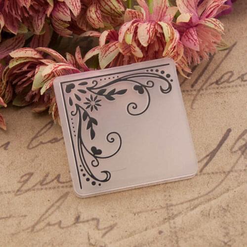 Flower Corner Plastic Embossing Folder For Scrapbooking DIY Photo Album Card
