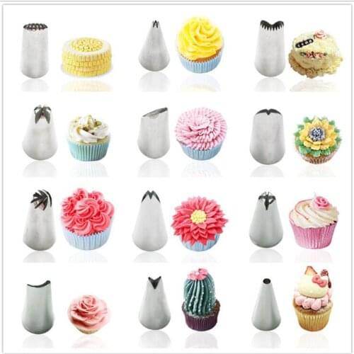 Flower Icing Piping Nozzle Cake Cream Decoration Head Bakery Pastry Tips Stainless Steel Cake Decorating Tool