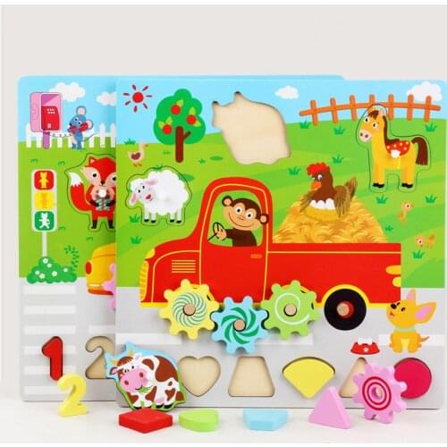 Children Wooden Montessori Materials Learning Math Toys Wood Geometric Shapes Toy Mathematics Numbers Early Educational Toys New