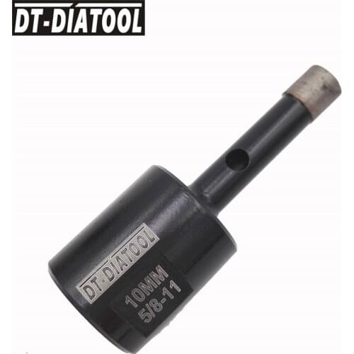 DT-DIATOOL 1pc Dia10mm Welded Solid segments Diamond Drilling Core Bits Wet for Granite Marble 5/8-11 thread Drill Bits Hole Saw