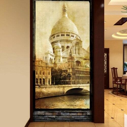 Photo wallpaper Dream 3D stereo European architecture Cathedral entrance map wallpaper custom lobby high quality mural
