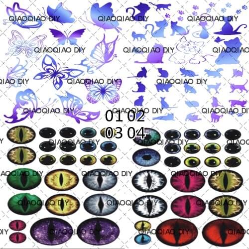 QIAOQIAO DIY 20 Styles Butterfly cat magic array transparent material With use of epoxy Mold Making Tool filling for DIY jewelry