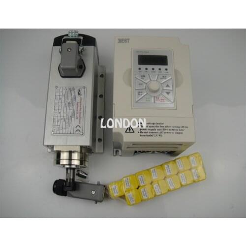 Cnc spindle kit ER11 air cooling 1.5KW spindle + 13 pieces ER11 collet+1 piece 1.5kw inverter