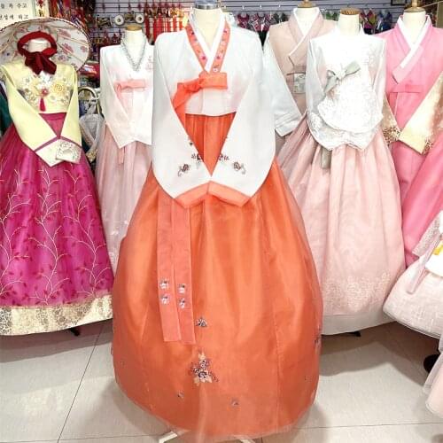 Korean Traditional Costumes Imported Fabrics From Korea Stage Performance Costumes Welcome Costumes Traditional Ethnic Hanboks