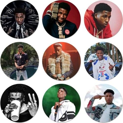 58mm YoungBoy Never Broke Again Icons Pins Badge Decoration Brooches Metal Badges For Clothes Backpack Decoration