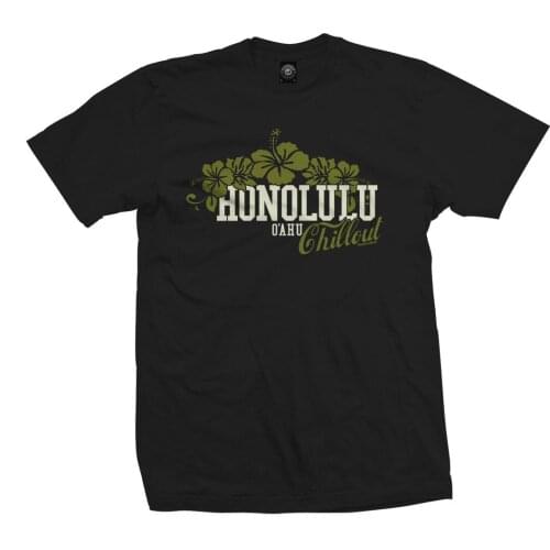 Homme Summer Short Sleeve T-Shirt - Honolulu Chillout - Tiki Surfer Hawaii Hot Rod Rockabilly Skateboardmake Your Own Shirt