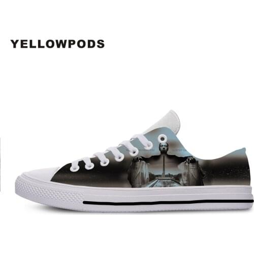 Mens Shoes Casual Breathable Walking Shoes Fashion House Of Cards 3D Priting Casual Comfortable Customized White Brand Shoes