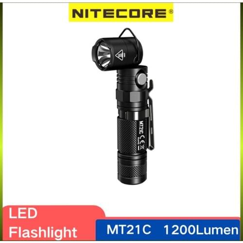 NITECORE MT21C Flashlight 1000Lumens USB Rechargeable Multifunctional 90° Adjustable CREE XP-L HDV6 LED Troch Led Light