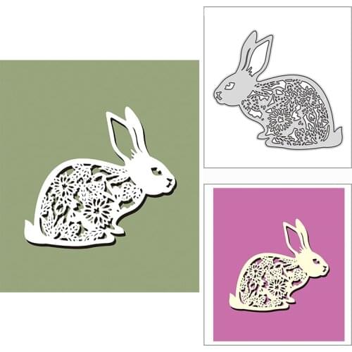 New 2021 Lovely Flower Bunny Animal Metal Cutting Dies for DIY Scrapbooking and Card Making Decorative Embossing Craft No Stamps