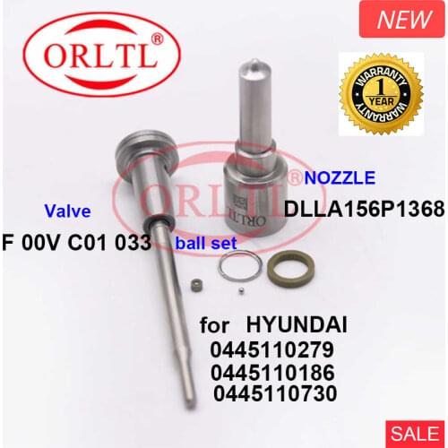 Nozzle DLLA156P1368 (0 433 171 848) VALVE F00VC01033 Fuel Injector Repair Kits For 0445110279 0445110186 0445110730