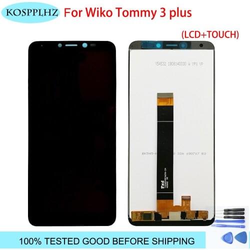 KOSPPLHZ ORIGINAL LCD For Wiko Tommy 3 plus LCD Display + Touch Screen assembly Replacement 100% Tested For Tommy3 plus Phone