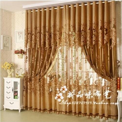Modern Fashion High Quality Window Screening Curtain Finished Product Window Curtains Without Blackout Lining Curtain Burnout