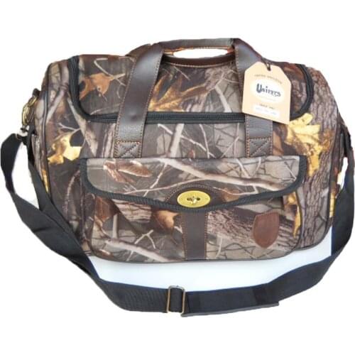 Hand luggage bag duffle suitcase hunting travel shoulder wood plane gym