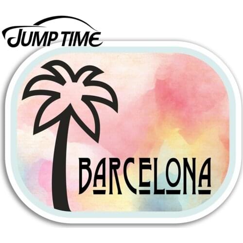 Jump Time for Barcelona Vinyl Stickers Spain Travel Sticker Laptop Luggage Auto Bumper Motor Decal Waterproof Car Accessories