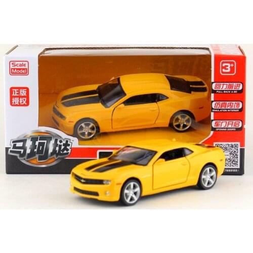 High simulation 1: 36 Scale Chevrolet Camaro Super Car Alloy Pull Back Car Model Collection Metal Boy Toys Free Shipping