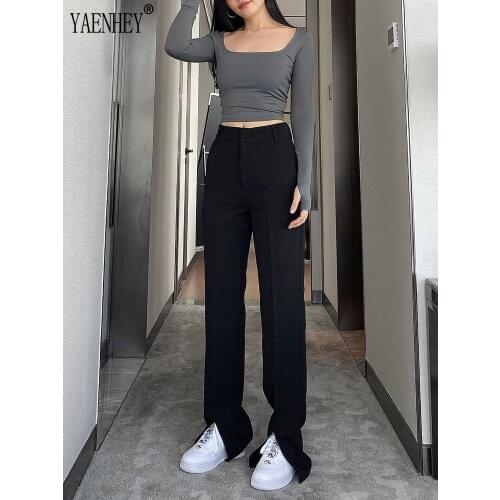 Женские прямые брюки YAENHEY China At AliExpress