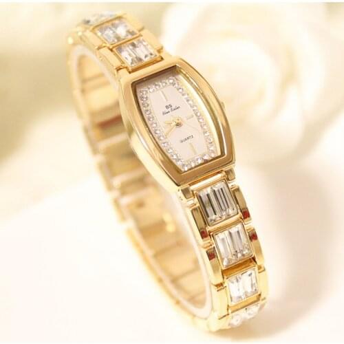 Woman Watches 2019 Famous Brand Diamond Gold Ladies Watches Dress Square Small Dial Wrist Watch For Women Relogio Feminino 2019