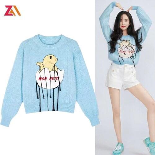 ZALady Luxury Celebrity Autumn Winter Cartoon Tassel Women Sweaters Tops Casual Vintage Streetwear Fashion Knit Pullover Female