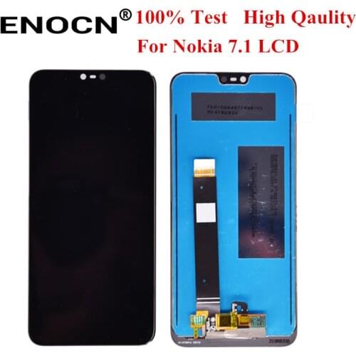 For Nokia 7.1 LCD Display Screen Touch Digitizer Assembly for Nokia7.1 LCD Display 5.84" Replacement Spare Repair Parts
