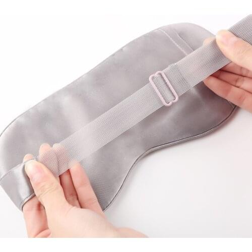 1PC Imitated Silk Sleeping Eye Masks Shading Patch Cover Blindfold Adjustable Eyepatch Travel Relax Eye Care Tools with Bag